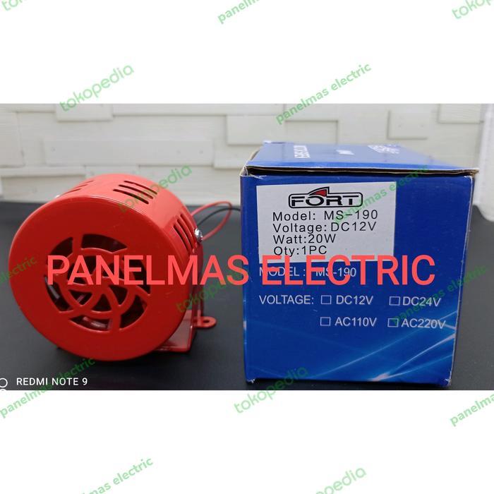 CUCI GUDANG MOTOR BABY SIRENE MS190/MS-190 (3") 12VDC FORT