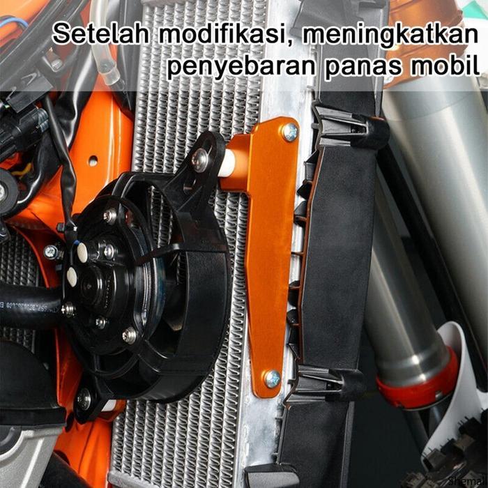 Kipas Radiator Motor 12V 12Cm Universal - Untuk Motor Trail 150Cc-250Cc, Adventure & Buggy - Sistem