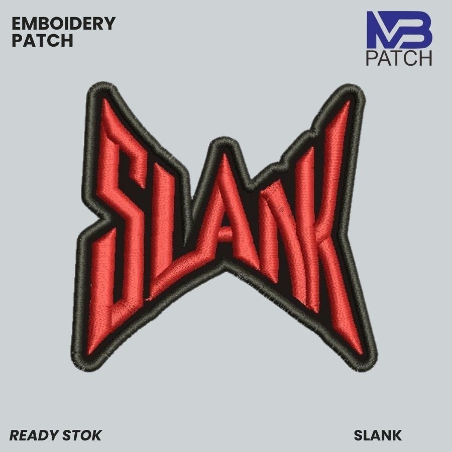 PATCH BORDIR SLANK MERAH V2 EMBROIDERY LOGO - MB-344
