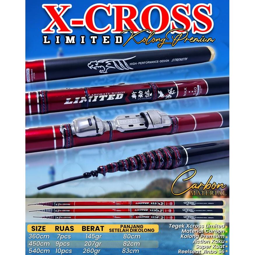 Tegek Kolong Premium Bahan Carbon Kaku X-Cross Limited