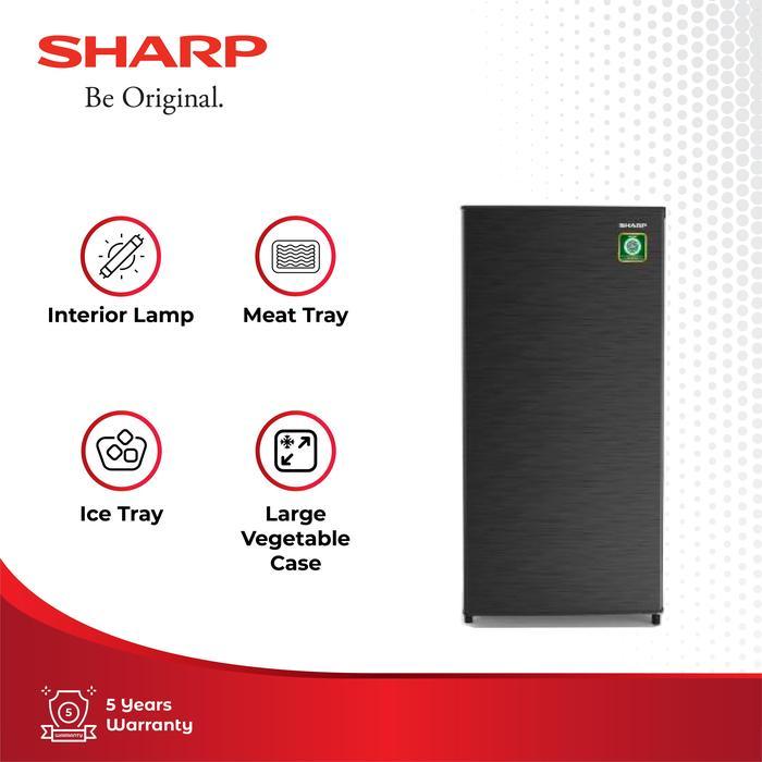 Sharp kulkas 1 Pintu Es SJ-N182N-HS Kirei Series