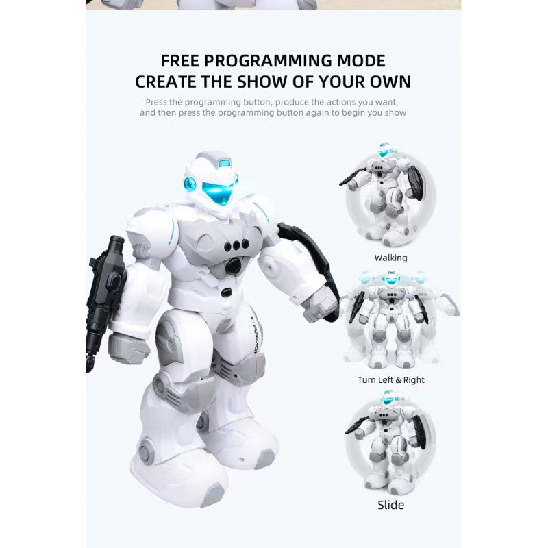 2026 Hot Remote Control Robot Toy Intelligent Programming Voice Control Gesture Remote Control Led