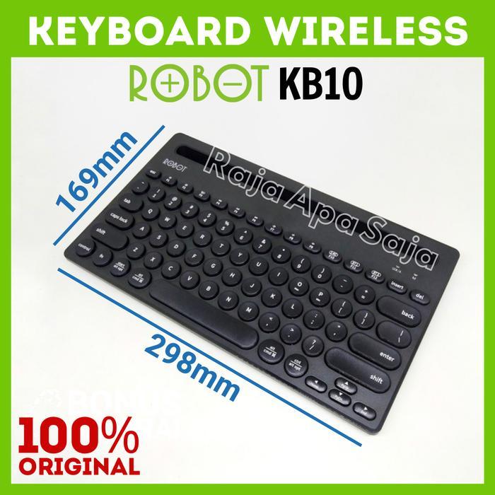Keyboard Wireless Bluetooth Robot Kb10 - Keybord Wireles Tanpa Kabel