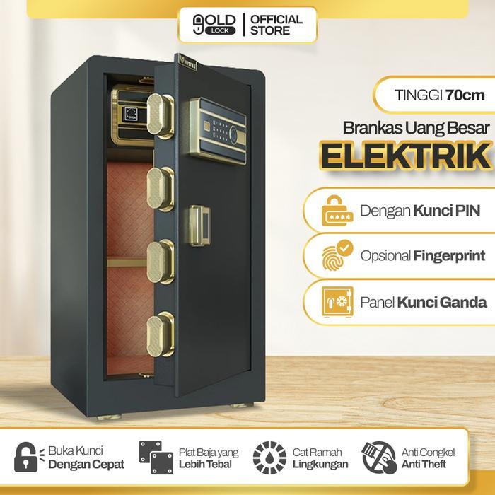 Krisbow Innovation - [Garansi Ori] Brankas Besar 70Cm - Elektrik Pin & Fingerprint Full Besi Anti
