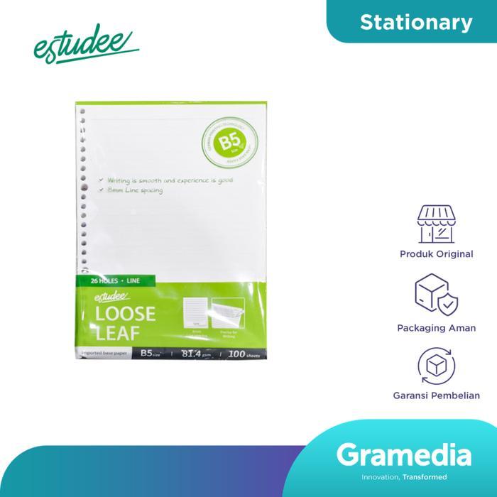 Gramedia Loose Leaf Estudee Premium - Line 8Mm B5 100Sht