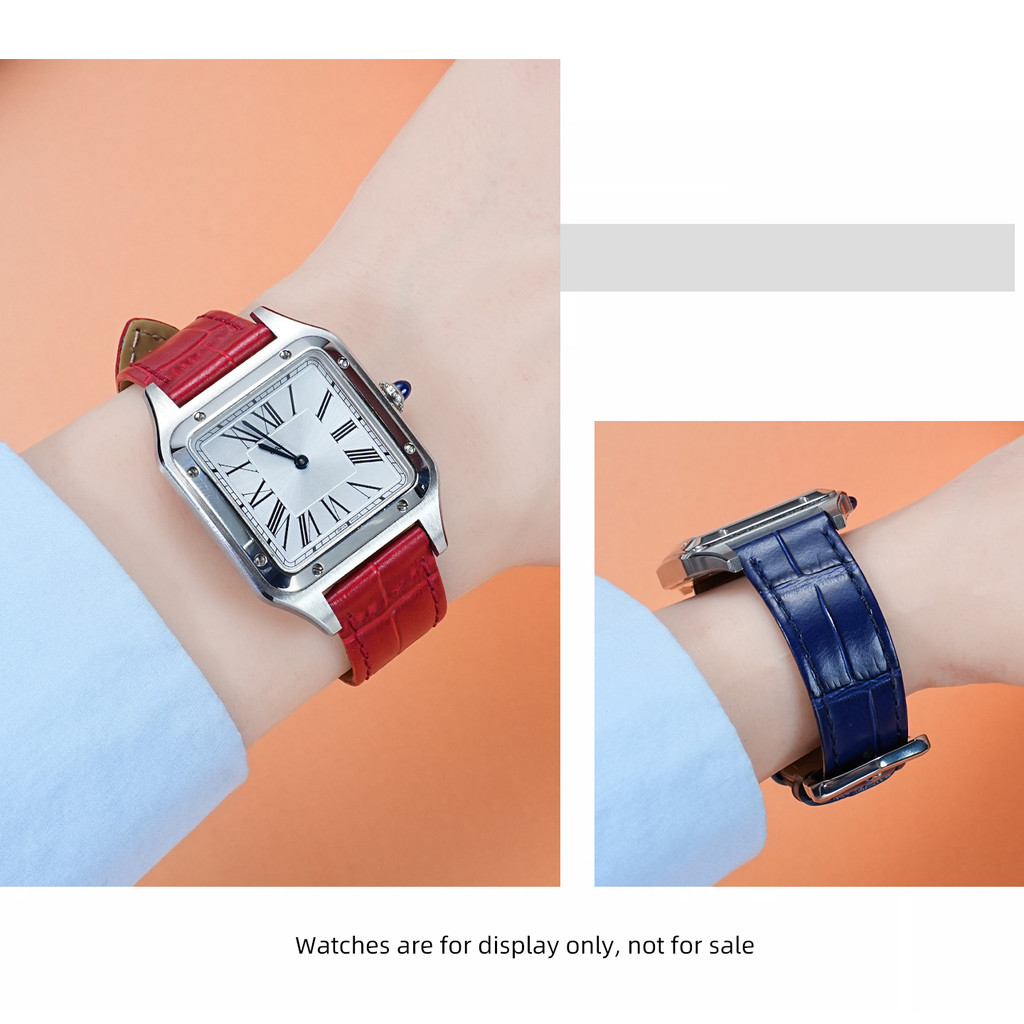 Replacement Quick Release Leather Strap for Cartier Dumont Tank London Santos de Cartier Cle Women's
