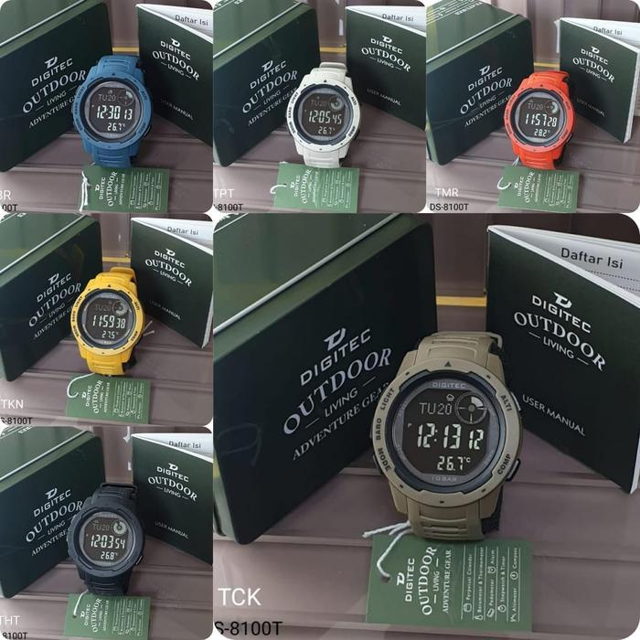 Jam Tangan Kekinian Jam Tangan Digitec Dg 8100 Altimeter/Barometer/Thermometer Original Jam Tangan