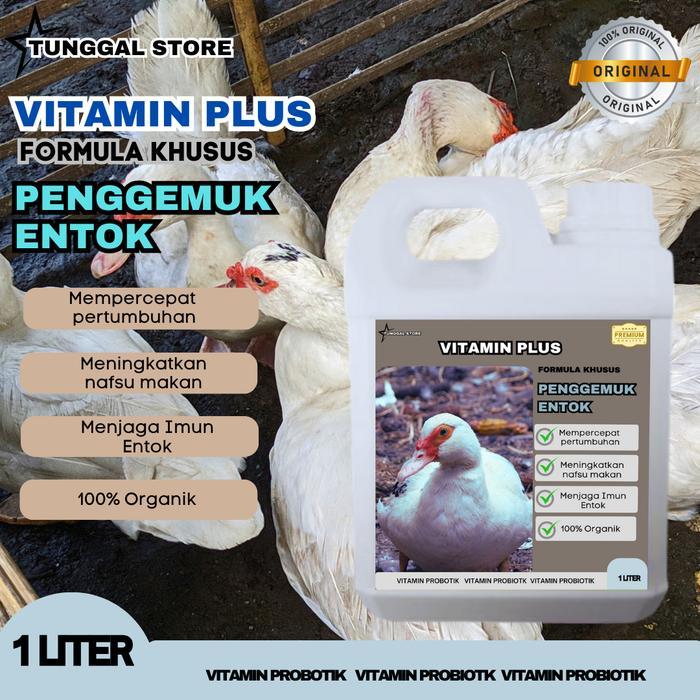 Vitamin Plus- Vitamin Booster Penggemuk Entok, Vitamin Perangsang Penggemukan Entok 1 liter