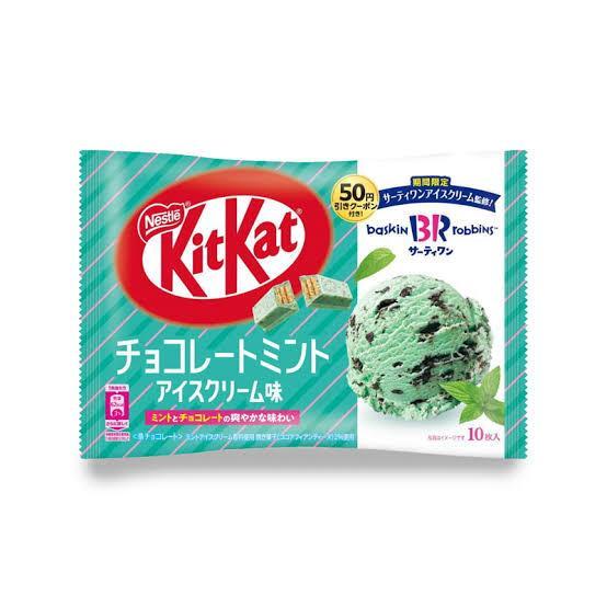 Kitkat Baskin Robbins Mint Chips Ice Cream Jepang Kitkat Japan Baskin Robbin Mint Chocochips Mint