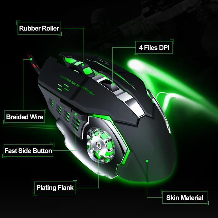 Diskon Mouse Permainan Nirkabel Mouse Permainan Fps Profesional Wireless 2.4G Mouse Nirkabel Laptop