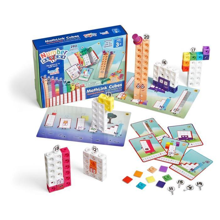 Hand2Mind Numberblocks MathLink Cubes 1120 Activity Set, Permainan Dengan Karakter Numberblocks