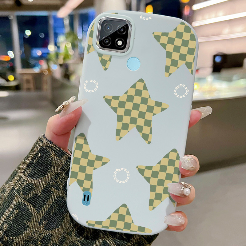 Casing Hp Untuk Realme C21 C21Y C25Y C20 C20A C11 2021 Case Bintang Catur Kuning Hijau Kasing Cesing