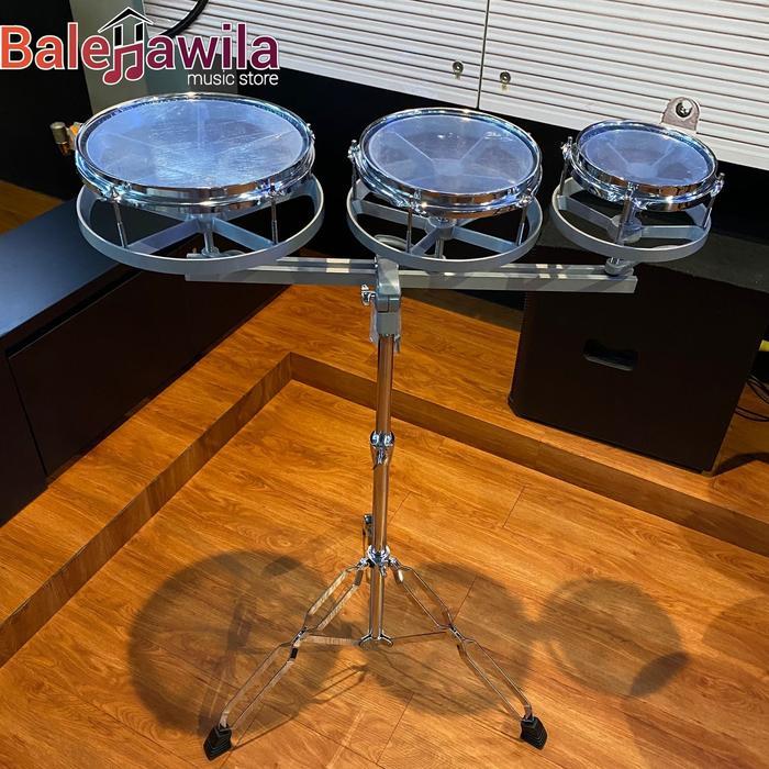Nebulastoreshop1- Rototom Drum With Stand Precussion Rototom Set With Stand [Kode 1Kode 2Kode 3Kode