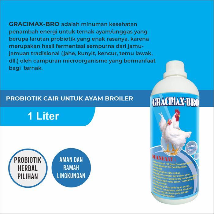 PROMO Gracimax Bro 1liter Probiotik untuk Ayam Broiler BE5T QUALITY