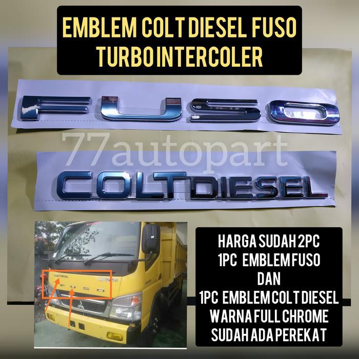 COD Emblem colt diesel dan fuso chrome new canter 2pc ORIGINAL