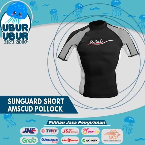 Speedo Center - Sunguard Rashguard Short Amscud Pollock - Baju Snorkeling/Baju Selam