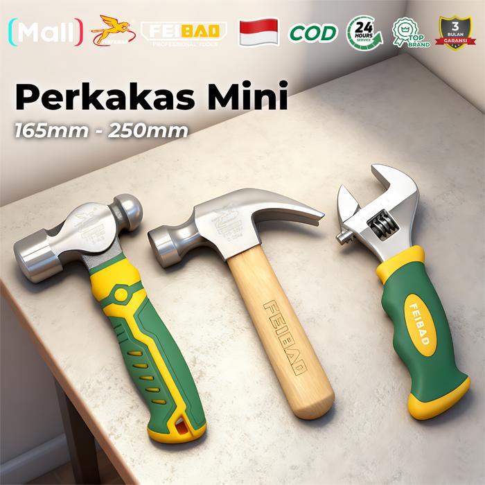 Tekiro - 8Oz Palu Mini/ Kambing / Batu / Konde / Lancip / Bulat / Gagang Karet Dan Kayu Mudah