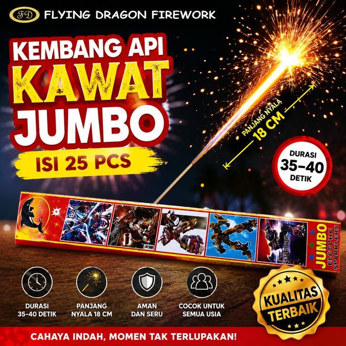 Promo Kembang Api Kawat Jumbo Sparkle (Isi 5 Pack / 25 Pcs) Terlaris