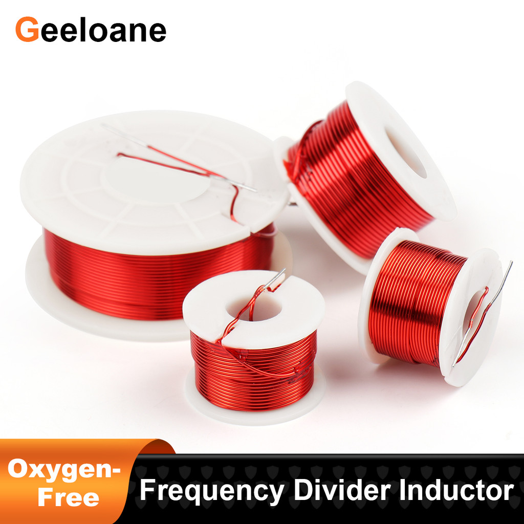 GEELOANE 0.5/0.6/0.7mm Oxygen-Free Copper Coil Inductor Frequency Divider Coil Air-Core Inductors