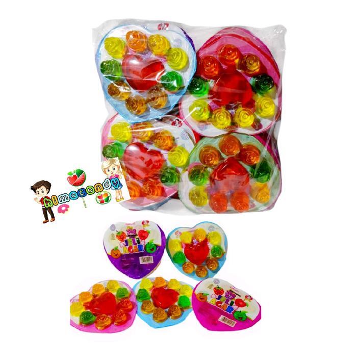 Premium Aaa Jelly Agar Buah Love Qeqe Pack Isi 20 Pcs Terlaris