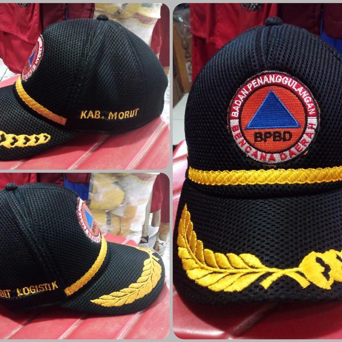 topi BPBD + bordir nama #Promo