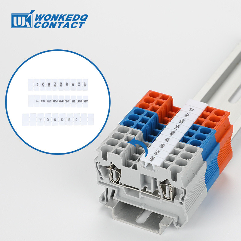 Bintangfajjar 10Pcs ZB8 Label For PT6 ST6 UK5-HESI ERTK/URTK PT/ST 6 Number Blank ZB 8 DIN Rail Term