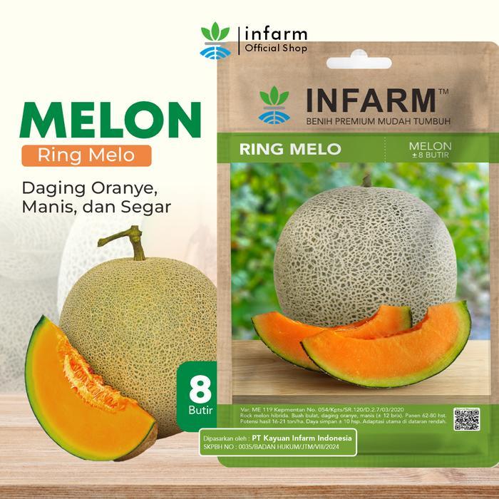 Infarm - Benih Buah Melon Ringmelo, Bibit Buah Melon Hibrida Biji Buah Melon Manis Premium