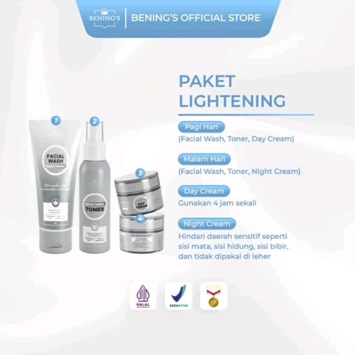KJ PAKET LIGHTENING BENINGS SKINCARE BENING ORIGINAL