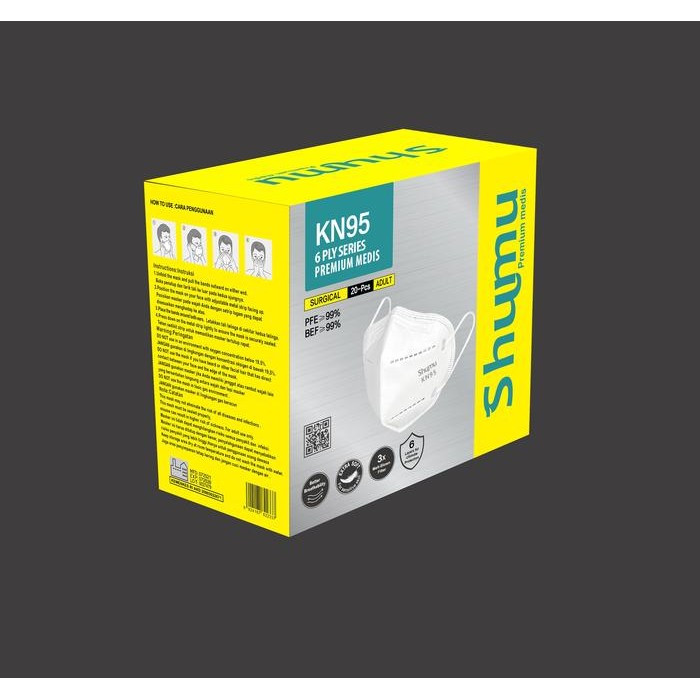 New SHUMU MASK KN95 6ply PREMIUM MEDIS isi 20pcs/box masker