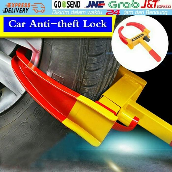 Kunci Gembok Ban Mobil Pengaman Mobil Anti Maling Parkir Anti Derek Cr