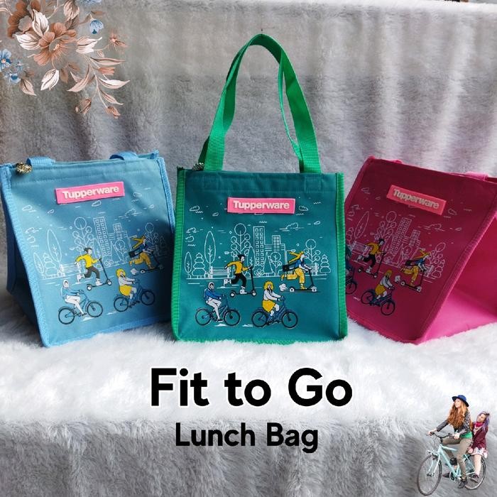 DISKON Tas bekal Fit to Go Tupperware / tas fancy crystaafe / tas Tupperware bulat 23 cm READY STOCK