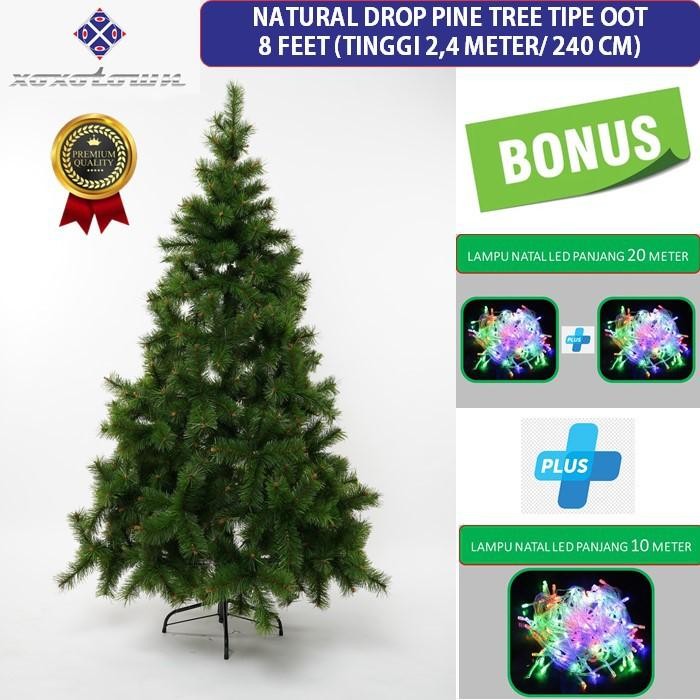 Pohon Natal 8 Feet / 240 CM Natural Drop Pine Tree Tipe-OOT