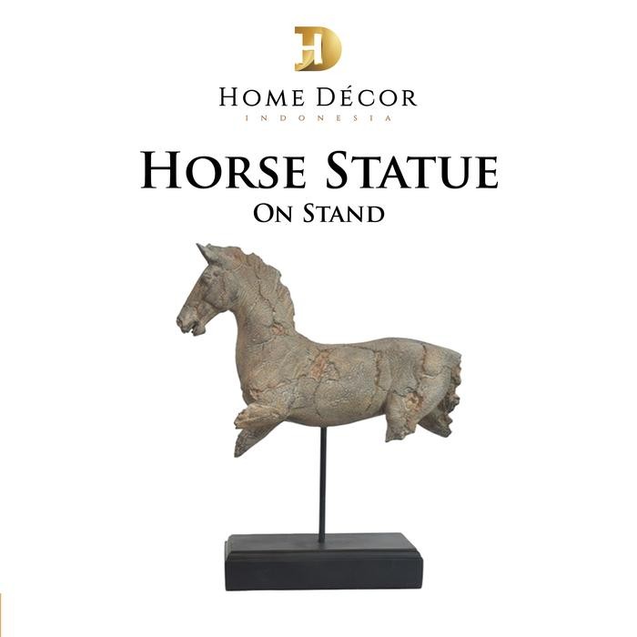 Decoration Patung Kuda - Pajangan Patung Kuda Penambah Hiasan Dekorasi Meja Pajangan berbentuk kuda