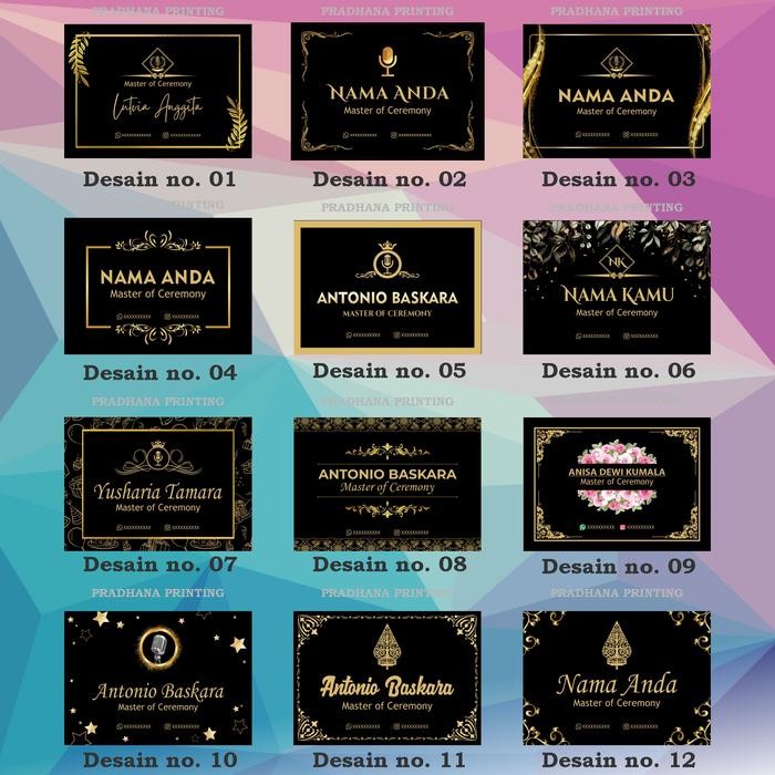 SALE Q Card MC laminasi Glossy Cue Card waterproof custom desain