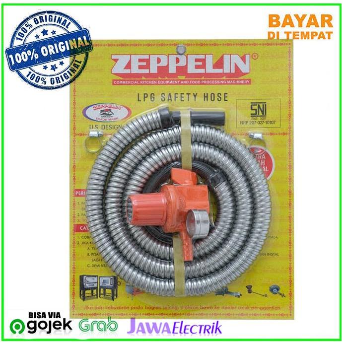 Selang & Regulator Gas Zeppelin Meter Regulator Tekanan Tinggi