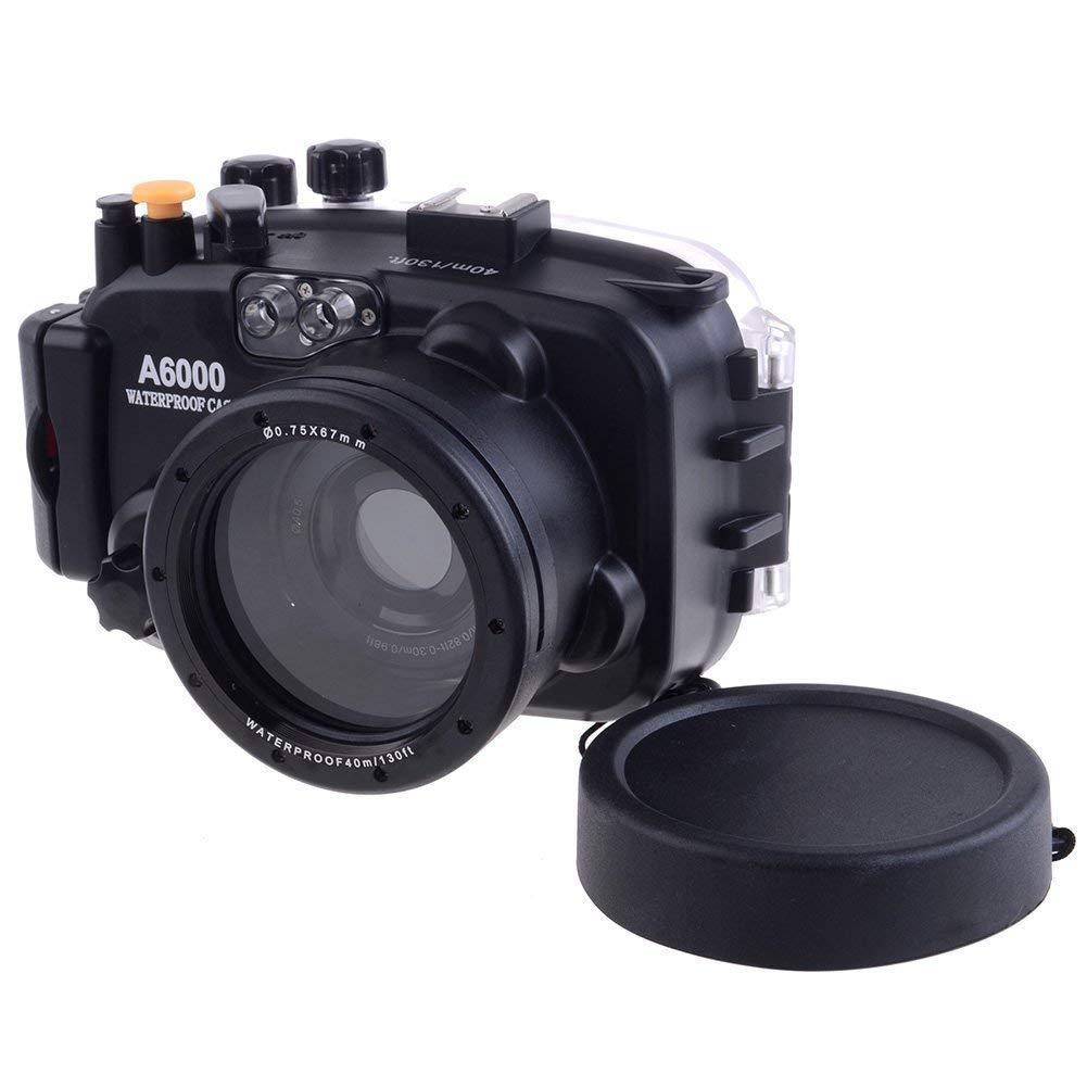 Meikon 40m 130ft Scuba Dving Housing Waterproof Underwater Camera Case Swimming For Sony A5000 A5100