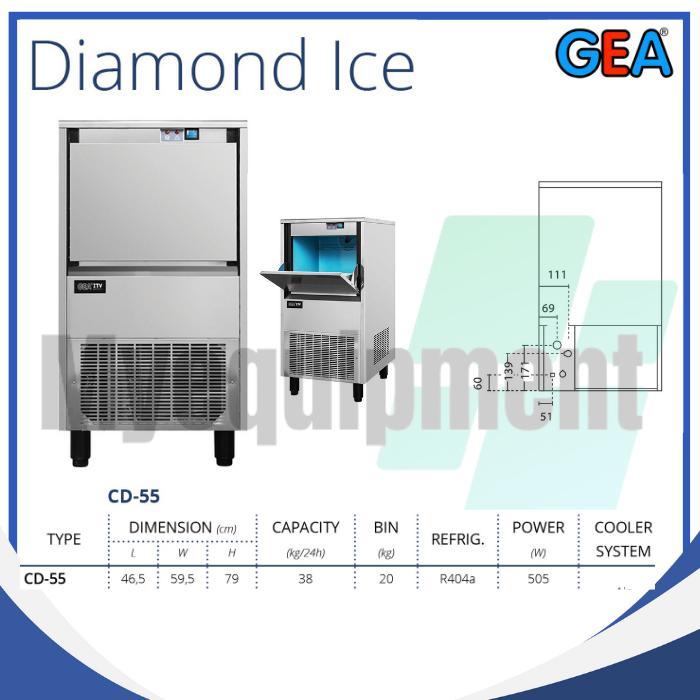 ICE MAKER DIAMOND ICE MESIN ES KRISTAL GEA  CD-55