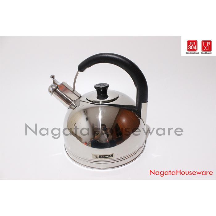 Murah Teko Siul Stainless / Teko Zebra / Ceret Bunyi Whistling Kettle Zebra 3L Zebra 192131 Terlaris