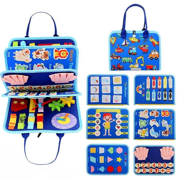 abmg- Zen 036-Busy Board Montessori Mainan Edukasi Anak Activity Book - Mainan Montesori -