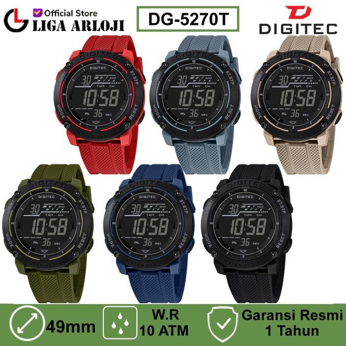 DIGITEC DG-5270T JAM TANGAN PRIA DIGITAL RUBBER 5270 ORIGINAL DG5270