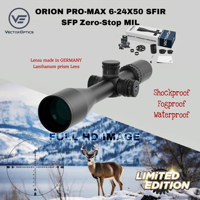 Vector Orion Pro Max 6-24X50 Sfir Sfp Zero Stop