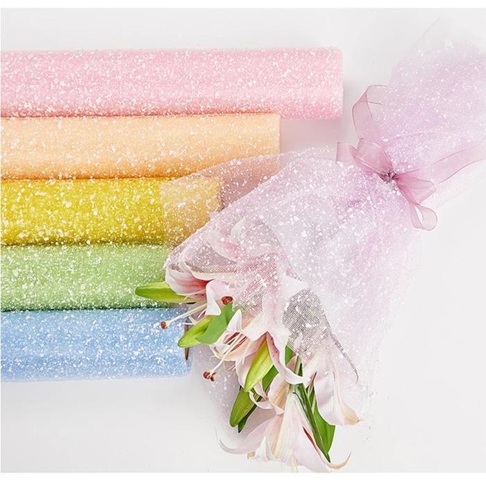 Flower Mesh Snowy / Jaring Salju / Jala Salju / Flower Wrapping