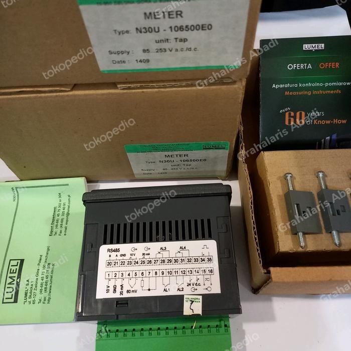 Panel Meter Digital N30U-106500E0 Programmable,85-253Vac/Dc .Lumel New