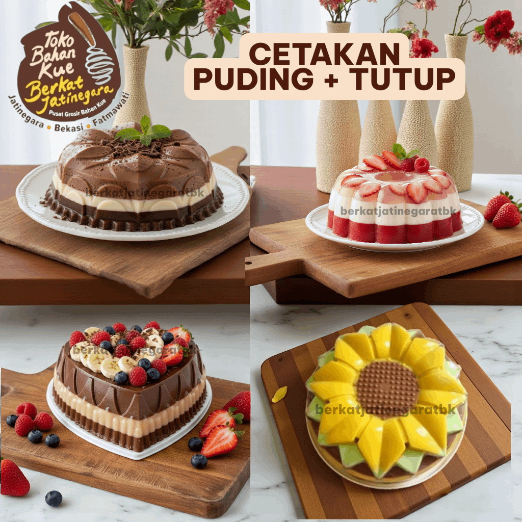 CETAKAN PUDING +TUTUP / CETAKAN BESAR MOTIF