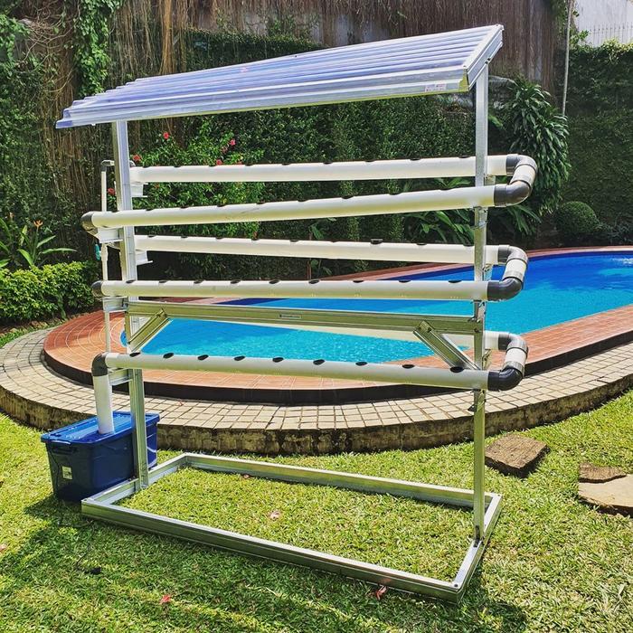 Rak Hidroponik Baja Ringan 54 Lubang