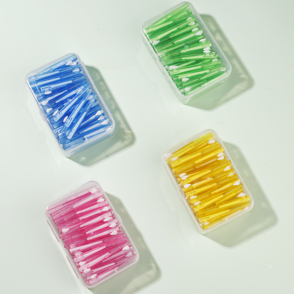60 Pcs/Box Toothpick Dental Interdental Brush 0.6-1.5Mm Cleaning