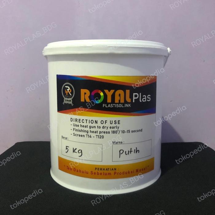 TINTA SABLON PLASTISOL PUTIH 5KG ROYALPLAS