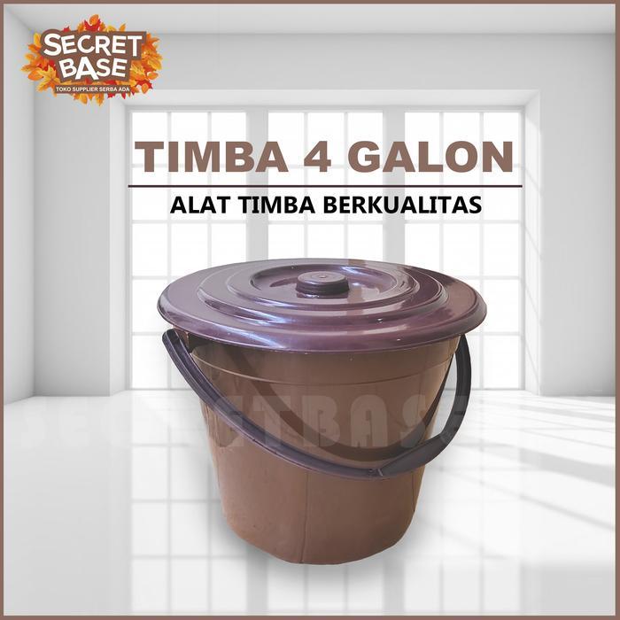 New [COD] TIMBA AIR TUTUP 4 GALON - Gagang / Timba / Ember Tutup / Ember Plastik Murah Coklat