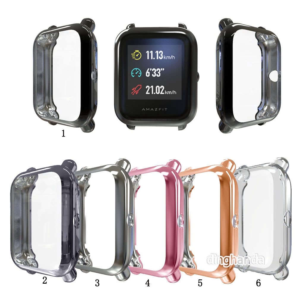 For Huami Amazfit Bip Lite S U/Gts2 Mini Tpu Shiny Case Clear Cover Casing