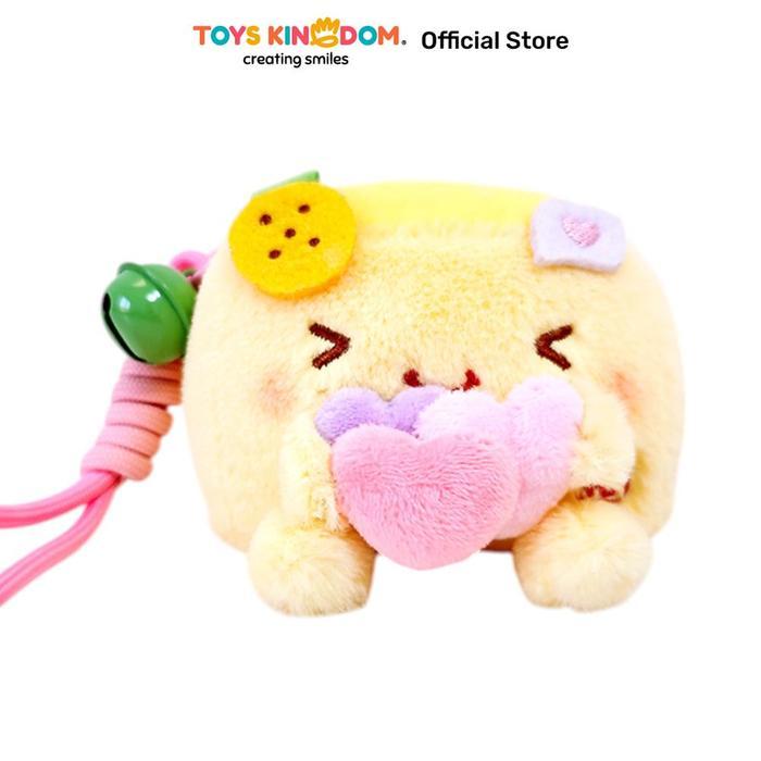 Toys Kingdom Kiddy Fun Gantungan Kunci Boneka Plush Hannari Tofu Orange - Kuning Keychain Key Holder